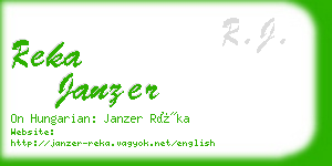 reka janzer business card